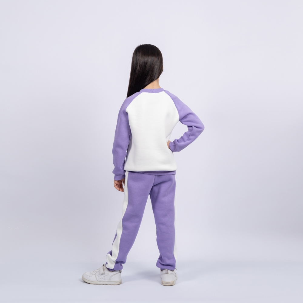 314-Л Свитшот + Штаны, лиловый, хлопок 65%, 35% ПЭ, 3-х нитка (начес) 98,104,110,116