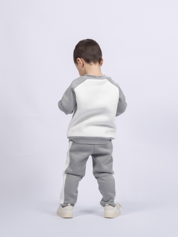314-СЕР Свитшот + Штаны, серый, хлопок 65%, 35% ПЭ, 3-х нитка (начес) 80,86,92,98,104
