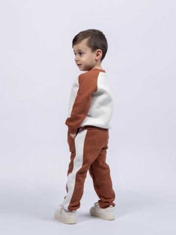 314-Ш. Свитшот + Штаны, шоколад, хлопок 65%, 35% ПЭ, 3-х нитка (начес) 98,104,110,116